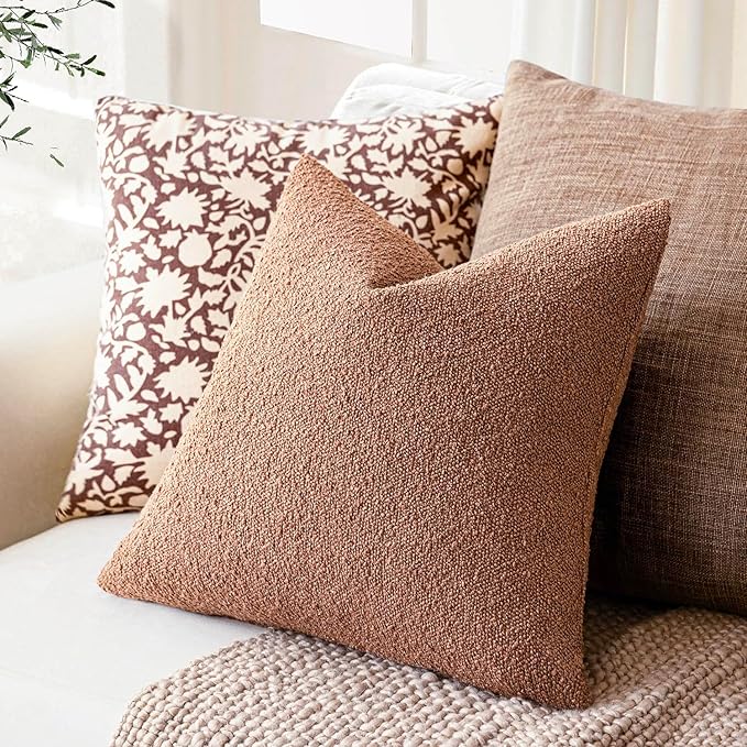 Foindtower Set of 2, Decorative Textured Boucle Throw Pillow Covers Accent - Image 5