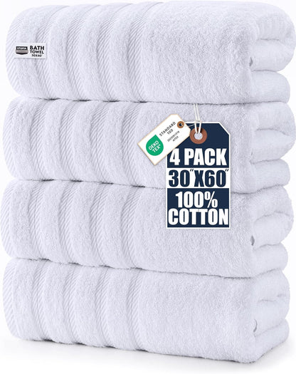 utopia towels 4 pack premium xl bath towels shown in use