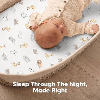2-Pack Organic Bassinet Sheets for Girls, Boys - Image 6