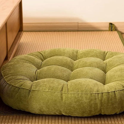 2PCS Floor Cushions for Sitting, 17 Inch Round Corduroy Floor Seats, Soft - Image 2