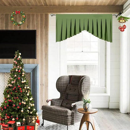 Valances for Windows Green Window Valance for Living Room Rod Pocket Blackout by OYRING
