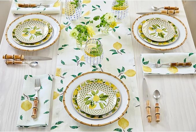 Solino Home Lemon Print Table Runner 72 Inches Long - Image 3