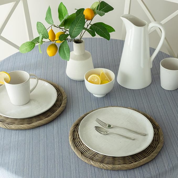 Benson Mills Cameron Textured Fabric Table Cloth, - Image 2