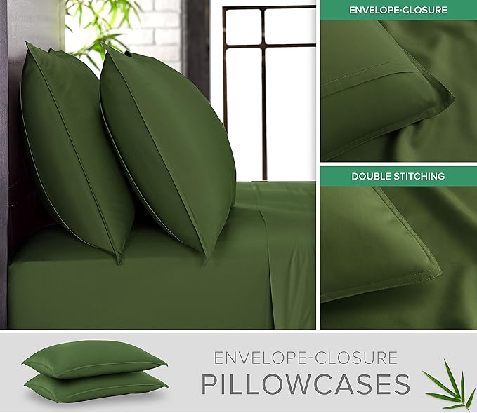Pure Bamboo Twin Sheets, Genuine 100% Organic Viscose Derived from Bamboo Bed - Image 3