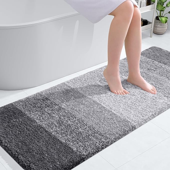OLANLY Bathroom Rug Mat 59x24, Extra Soft and Absorbent Microfiber Bath Rugs by OLANLY