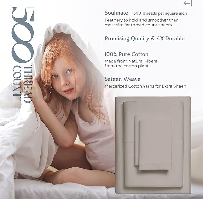 Mayfair Linen 500 Thread Count Split King Sheets Sets - Image 6