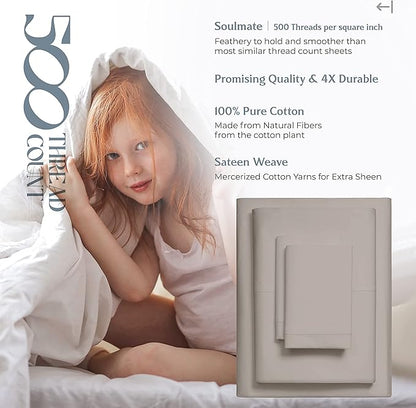 Mayfair Linen 500 Thread Count Twin XL Cotton Sheets - Image 5