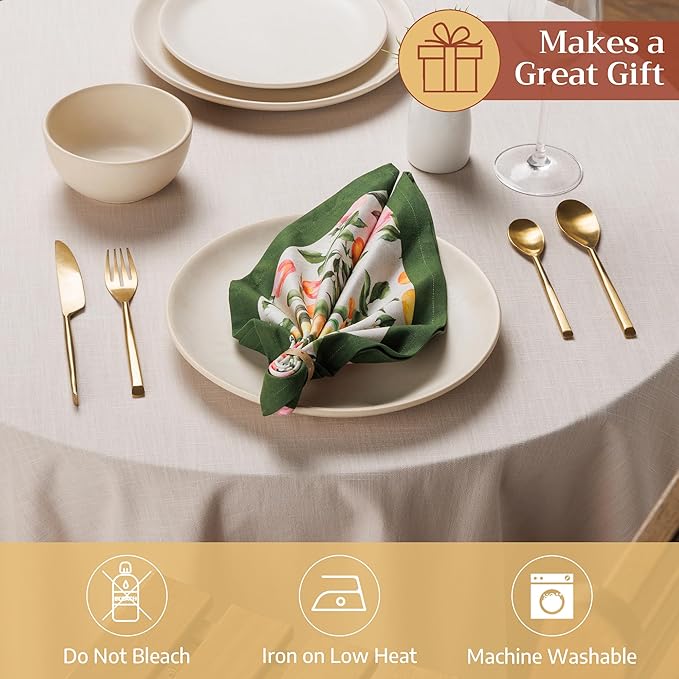 Maison d' Hermine Cloth Napkins Set of 4 100% Cotton Soft & Durable Everyday - Image 4