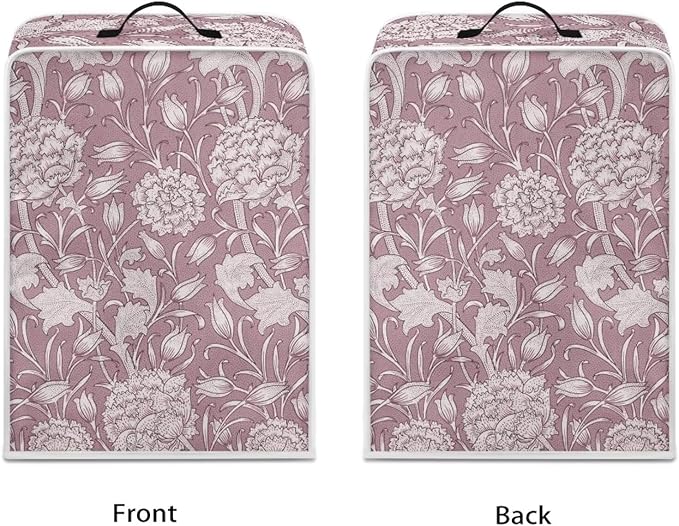Red William Morris Coffee Maker Cover – Dust Protection Stain Resistant - Image 2