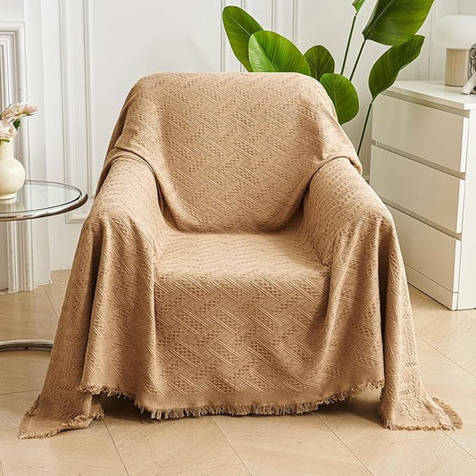 AIVIA Armless Loveseat Cover Sheet Blanket, Reversible Anti Slip Throw Cushion by AIVIAChairCouchSofaCoverThrowBlanket