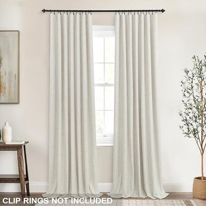 KOUFALL 90 Inch Linen Blackout Curtains - Image 4