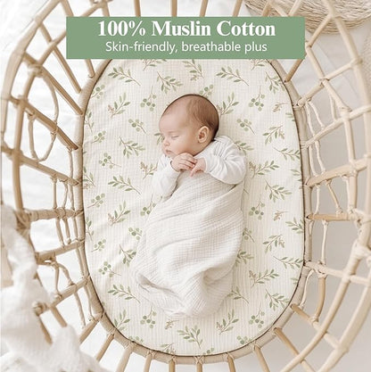 Baby Muslin Bassinet Sheets 3 Pack - Image 2