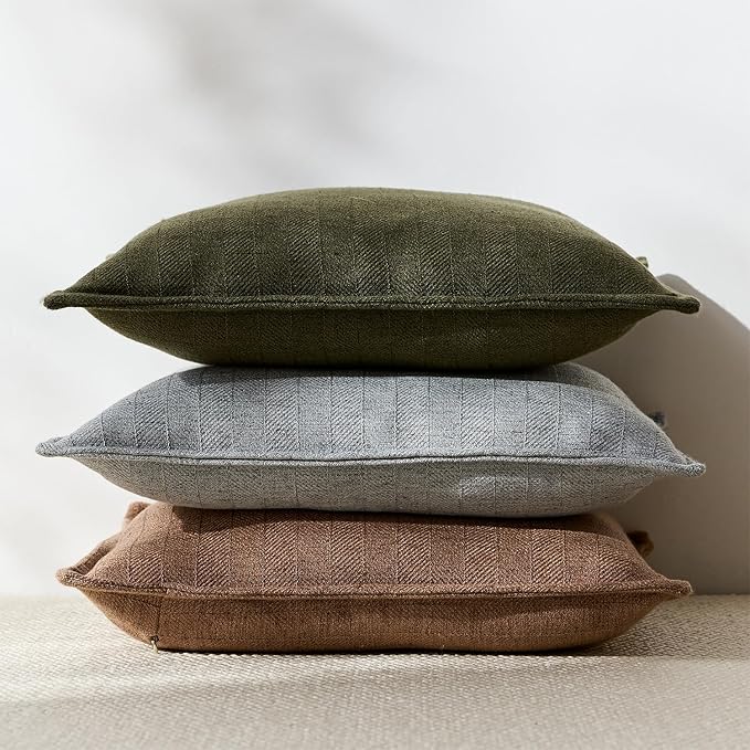 12x20 Linen Pillow Covers Brown Pack of 2 Farmhouse Boho Neutral Accents - Image 7