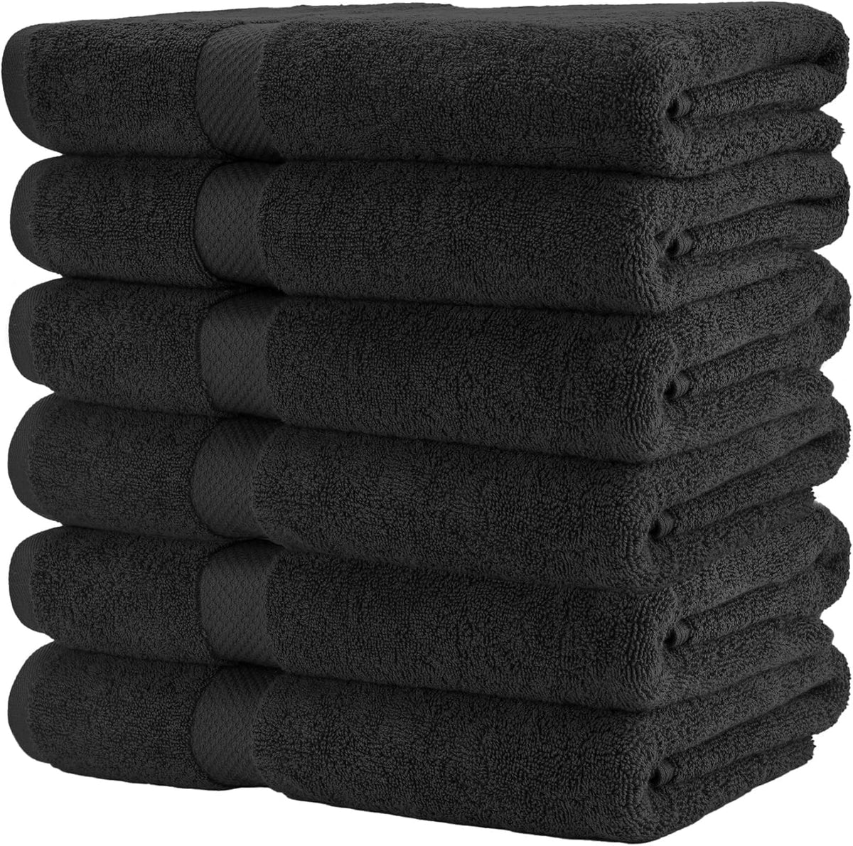 herculean premium bath towels 24 x 48 pack, front angle view