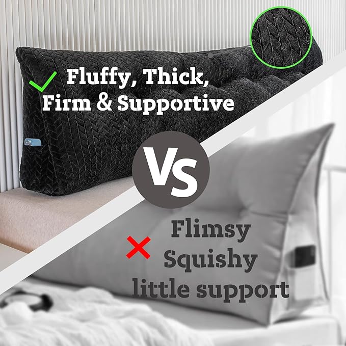 Large Bolster Triangular Headboard Wedge Backrest Positioning Support Bed Rest - Image 7
