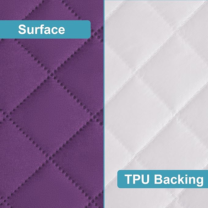 NTBAY 2 Pack Waterproof Mini Crib Mattress Protector, Quilted 24"x38" Fitted - Image 3