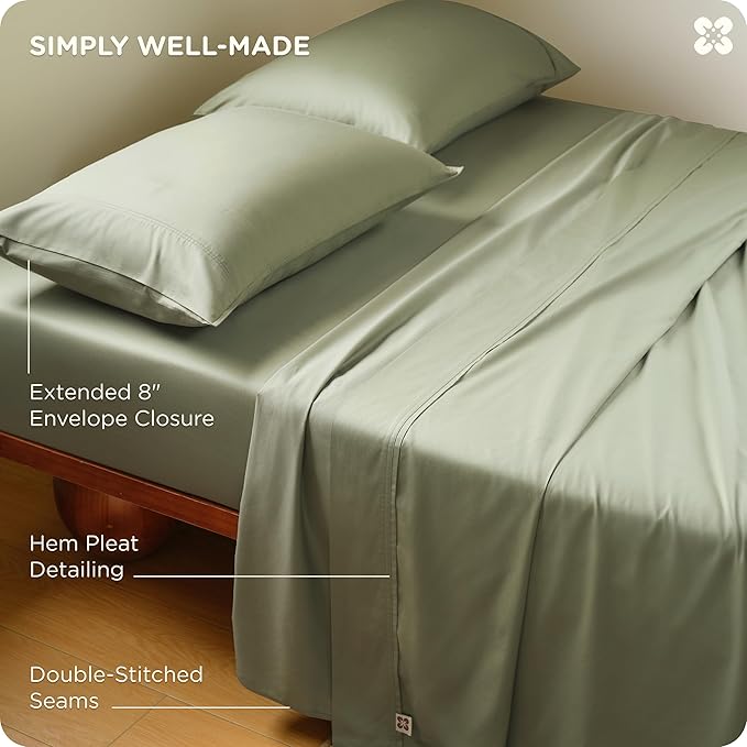 Bedsure Cooling Sheets, Rayon Derived from Bamboo & Cotton Blend, GentleSoft - Image 6