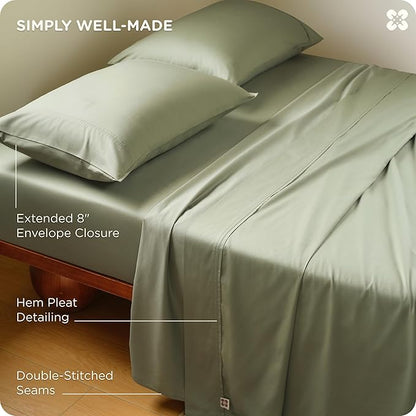 Bedsure Cooling Sheets, Rayon Derived from Bamboo & Cotton Blend, GentleSoft - Image 6