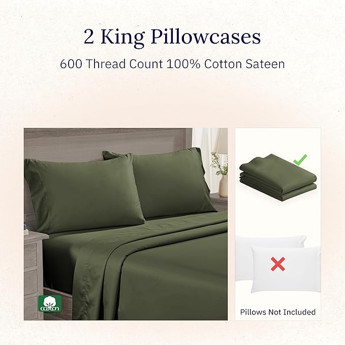 California Design Den King Size Pillowcase Set of 2 - Image 3