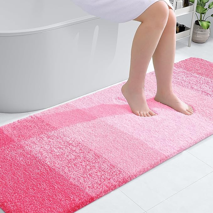 OLANLY Bathroom Runner Rugs 70x24, Extra Soft Absorbent Microfiber Bath Rugs by OLANLY