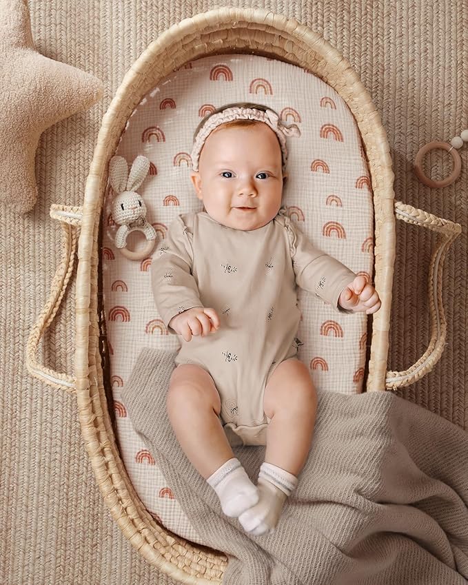 Blissful Diary Muslin Bassinet Sheets - Image 4