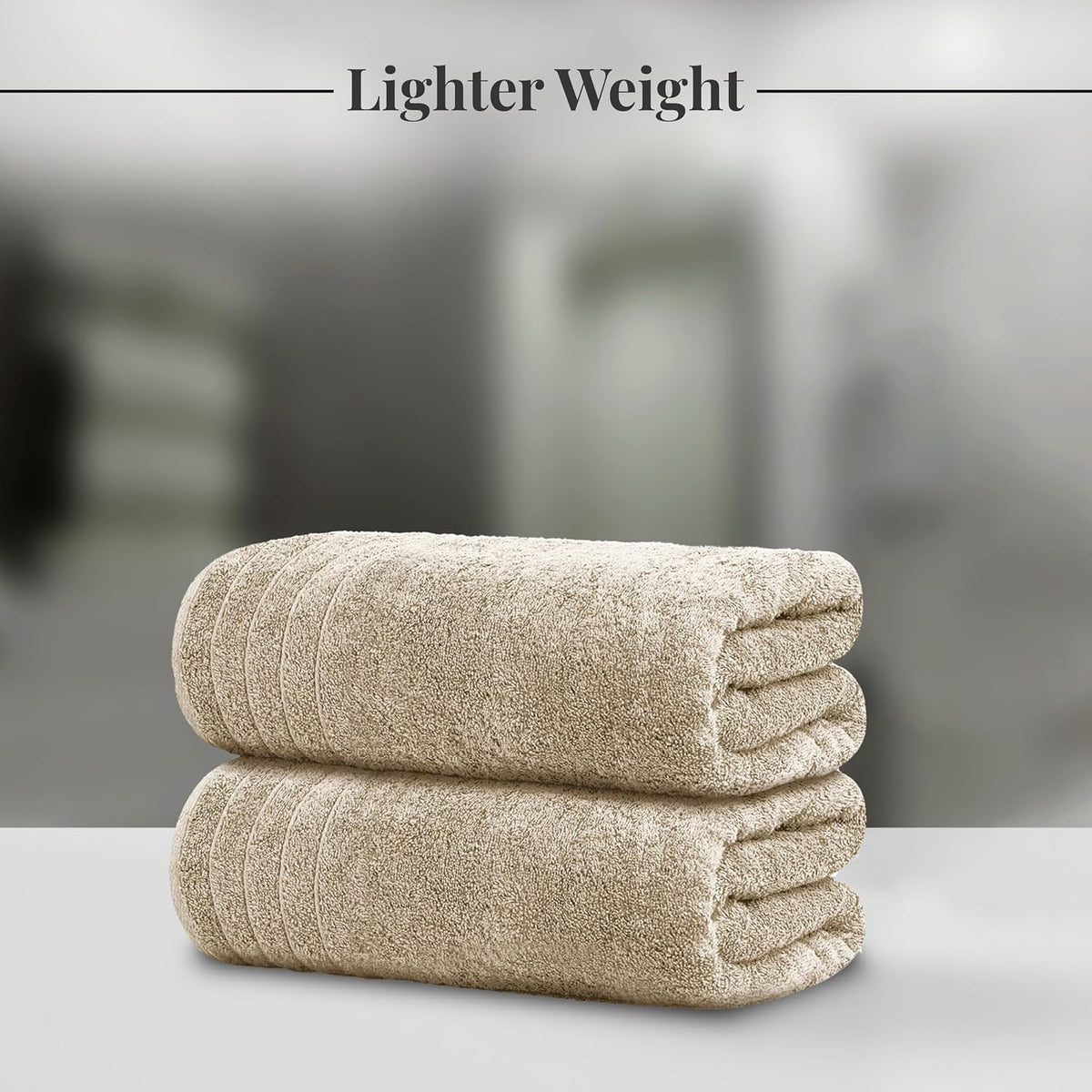 tens towels 4 piece extra large bath towels shown in use