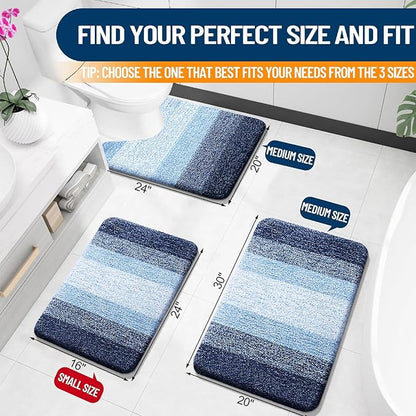 OLANLY Bathroom Rugs Mat 30x20, Extra Soft Absorbent Microfiber Bath Rugs - Image 2