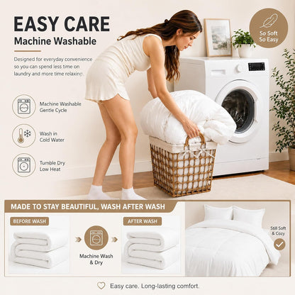 weigelia white comforter set queen size, all season on a desk or shelf