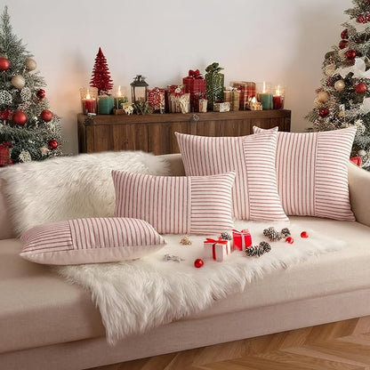 YCOLL Christmas Pillow Covers 22x22, Modern Accent Lumbar Throw Pillow Covers - Image 2