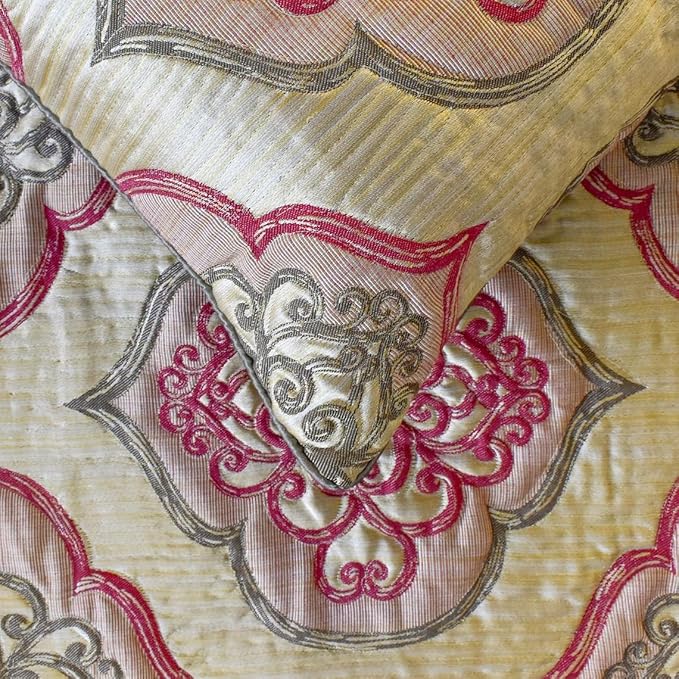 The HomeCentric King/Queen/Twin Pink Designer Queen 74"x18" Bed Runner - Image 2