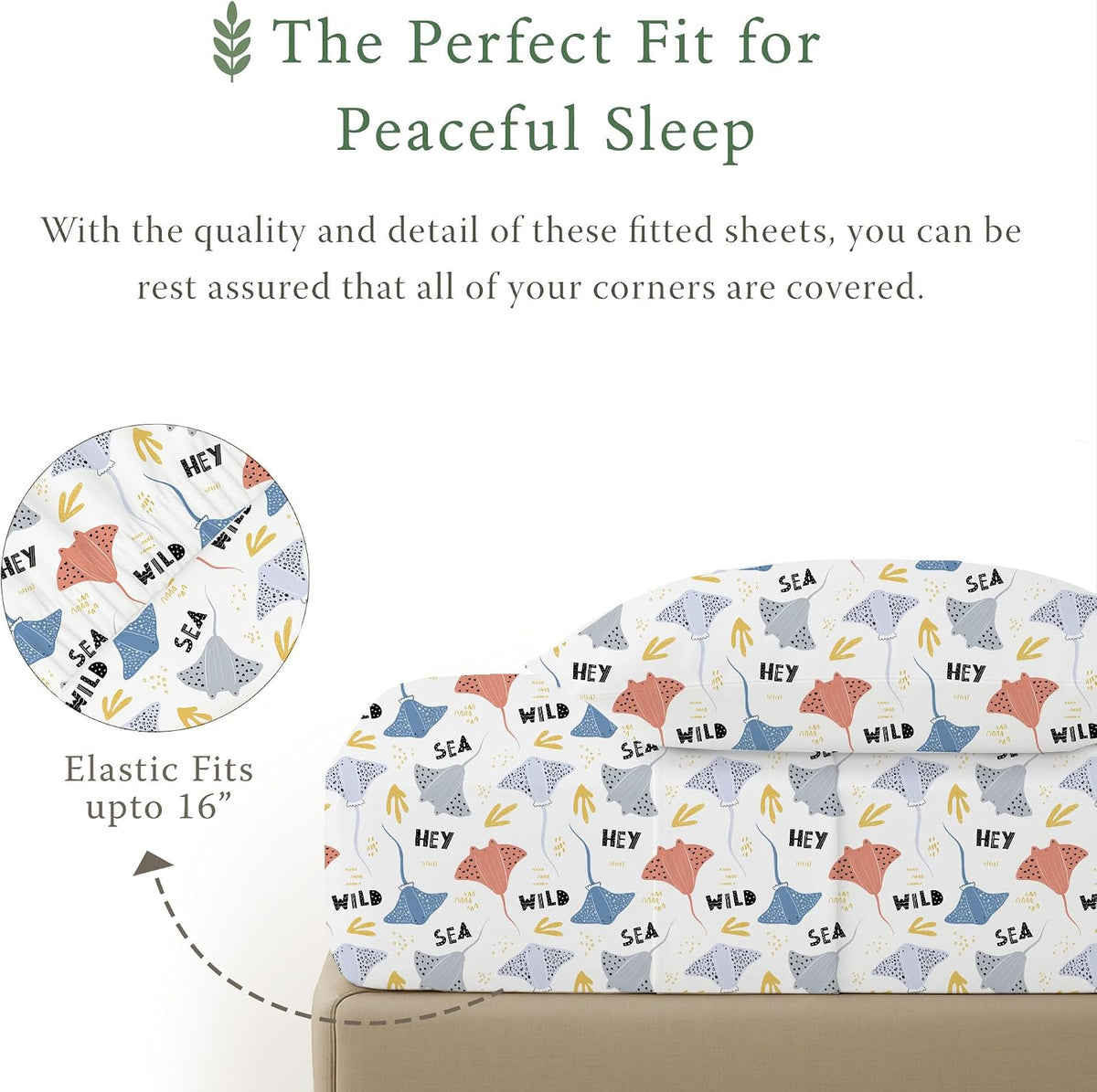 threadmill organic cotton twin xl sheet set, percale, side view