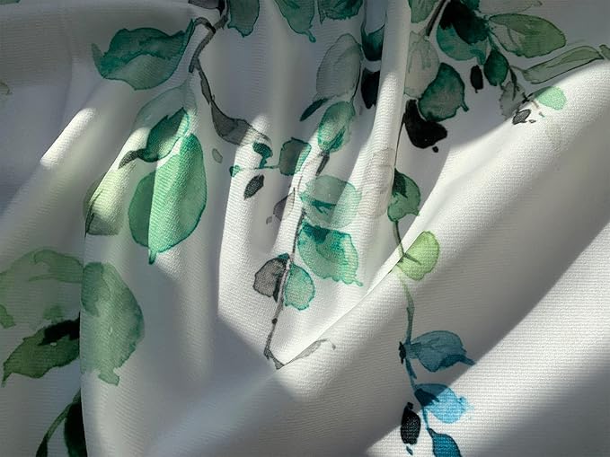 2 Pack Watercolor Green Leaves Window Valance - Image 6