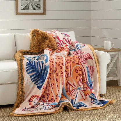 HORIMOTE HOME Reversible Faux Fur Throw Blanket, - Image 7