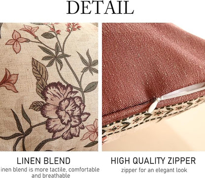 ISAENNE Design Linen Vintage Throw Pillow Covers 12"x20", Rectangle Cushion - Image 5