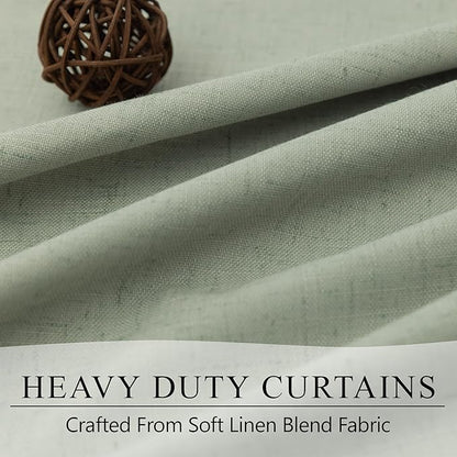 Sage Green Boho Blackout Curtains 72 Inch Length - Image 3