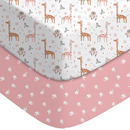 Baby Crib Sheets for Boys Girls Neutral, 2 Pack Crib Mattress Sheet for by Unknown