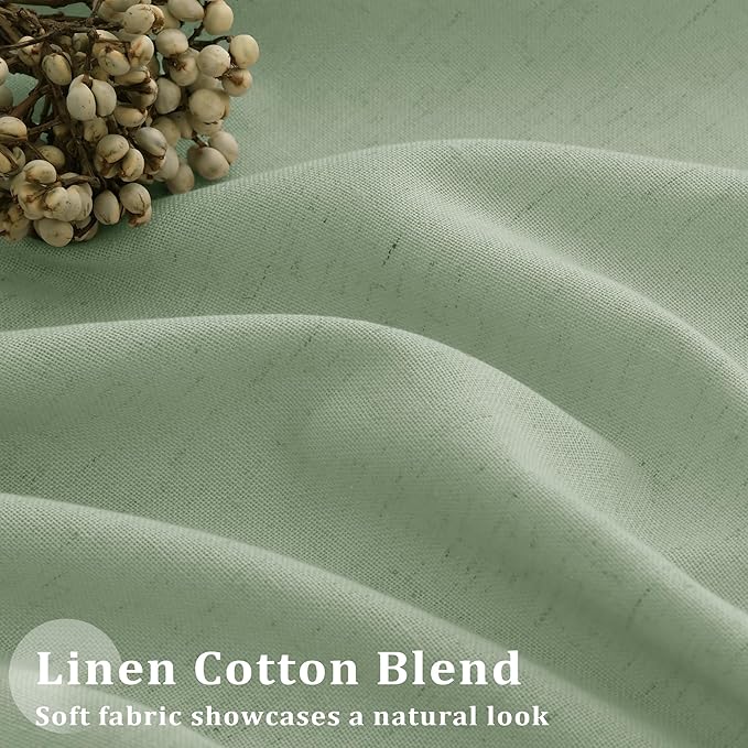 Pinch Pleated 105 Inch Long Linen Curtains - Image 4