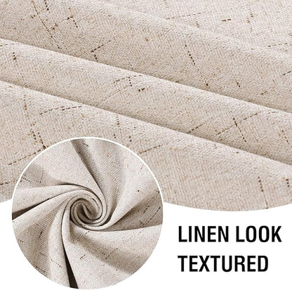 H.VERSAILTEX Linen Look 100% Blackout Curtains 84 Inches Long - Image 4