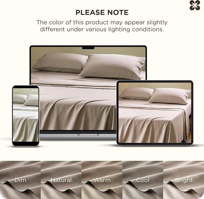 Bedsure Cooling Sheets, Rayon Derived from Bamboo & Cotton Blend, GentleSoft - Image 9