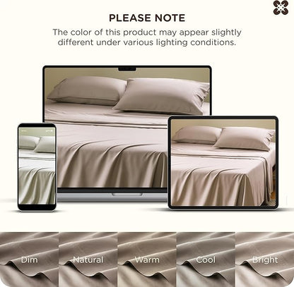Bedsure Cooling Sheets, Rayon Derived from Bamboo & Cotton Blend, GentleSoft - Image 9