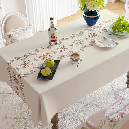 Rectangle Table Cloth, 100% Waterproof Tablecloth Oil Proof Spill Proof Vinyl - Image 7
