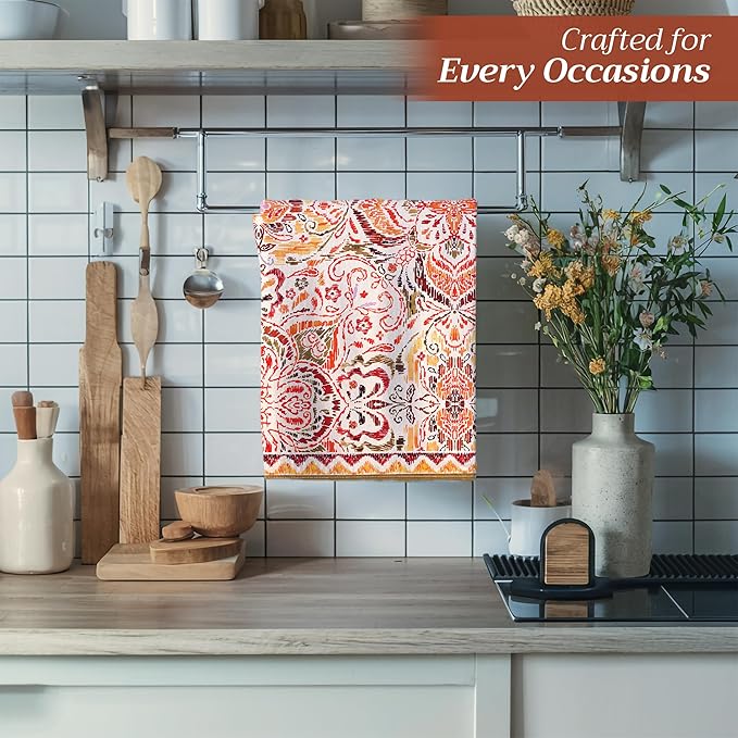 Maison d' Hermine Kitchen Towels Set of 3 100% Cotton 20" x 27.5" Reusable - Image 5