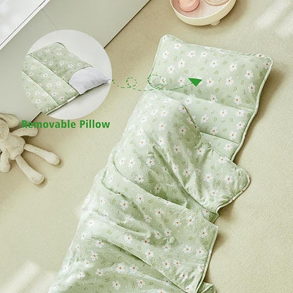 Toddler Nap Mat with Removable Pillow, Ultra Soft Slumber Bags - Image 6