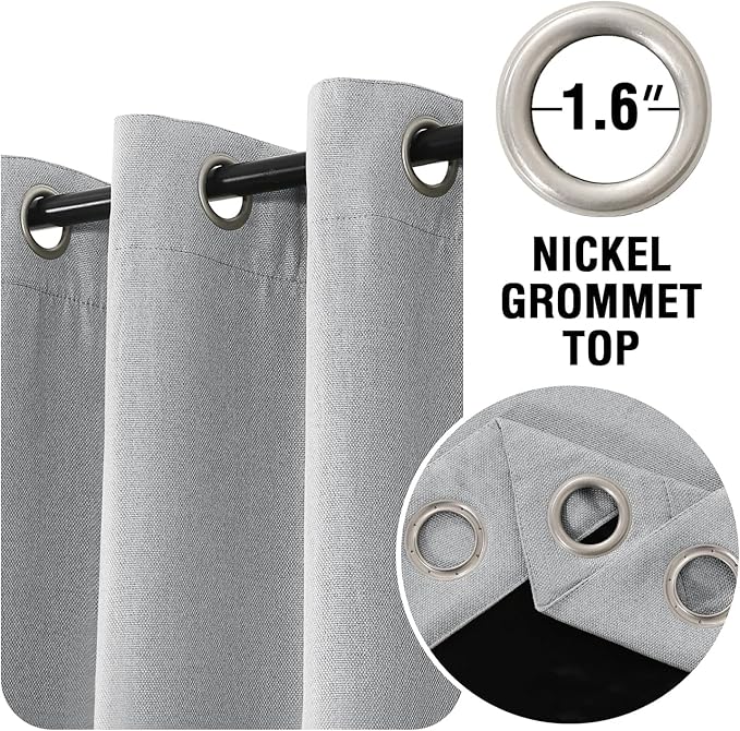 H.VERSAILTEX 95% Blackout Linen Curtains 108 Inches Long - Image 5
