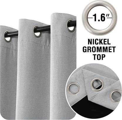 H.VERSAILTEX 95% Blackout Linen Curtains 108 Inches Long - Image 5