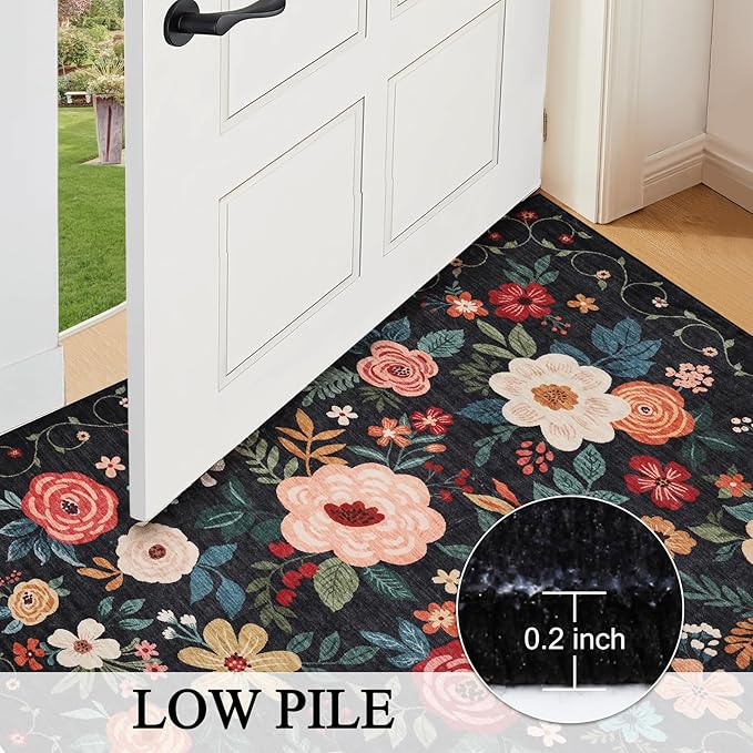 DUKINO 8x10 Area Rug, Floral Rugs - Image 7