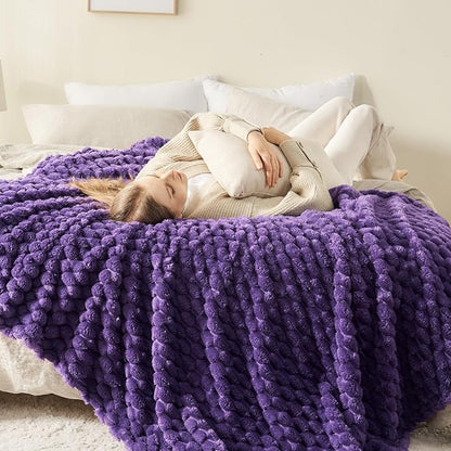 NEWCOSPLAY Super Soft Throw Blanket Purple Premium Silky Flannel Fleece 3D - Image 3