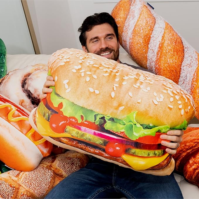 23" 3D Juicy Cheeseburger Throw Pillow - Image 5