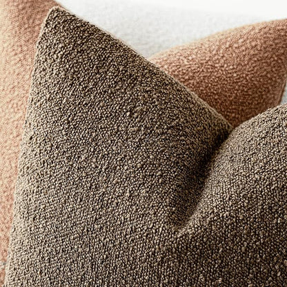 Foindtower Decorative Textured Boucle Throw Pillow Covers Accent Solid Pillow - Image 4