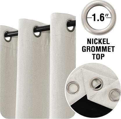 H.VERSAILTEX 90% Blackout Linen Curtains 84 Inches Long - Image 5